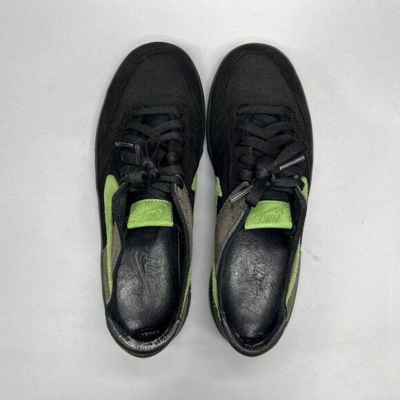 Nike Dunk Low Shoes Men\'s Size 10 Black‎ Green No Liner 2005 Rare Sneakers